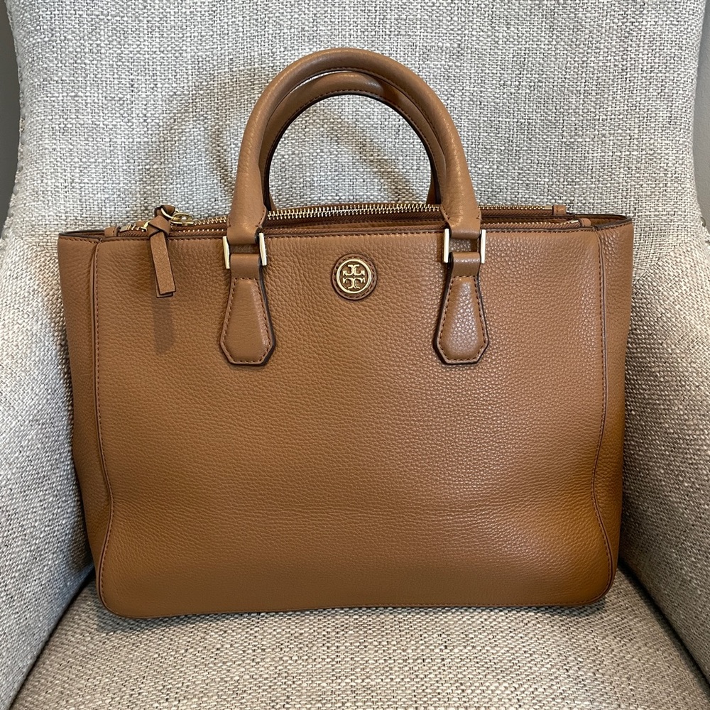 Like New Tory Burch Leather Tote Bag